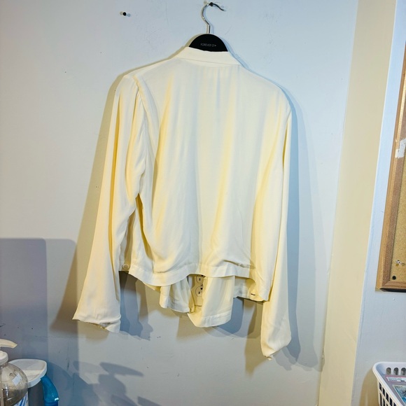 ETT: TWA Unstructured by Anthropologie Wrap Cropped Blazer Jacket New - Picture 6 of 8